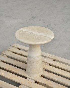 Vera side table Italian travertine