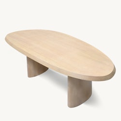 Drop dining table natural oak veneer