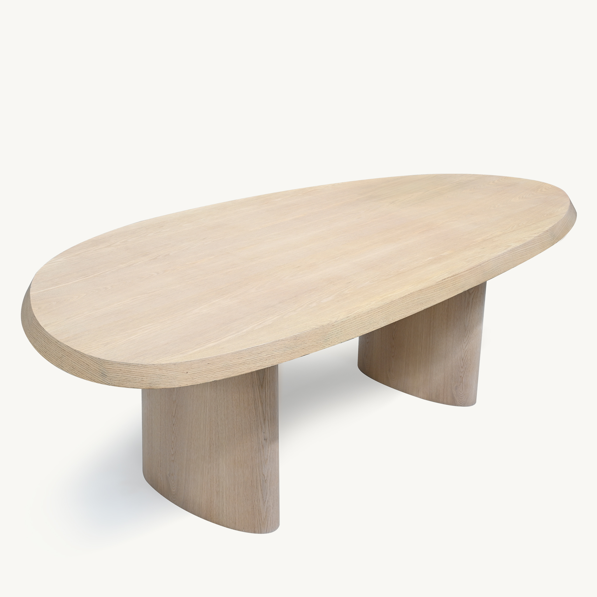 Drop dining table natural oak veneer