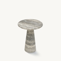 Vera side table silver travertine
