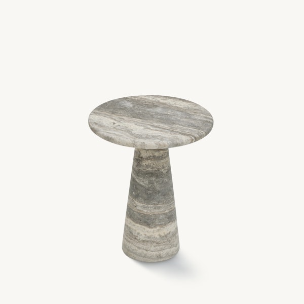 Vera side table silver travertine