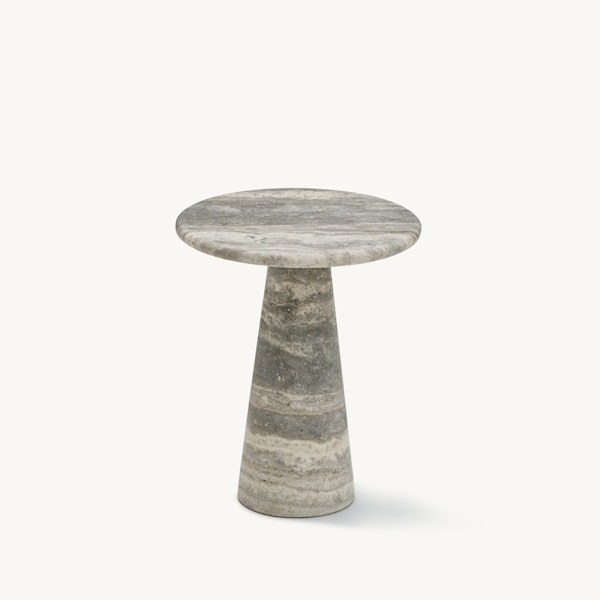 Vera side table silver travertine