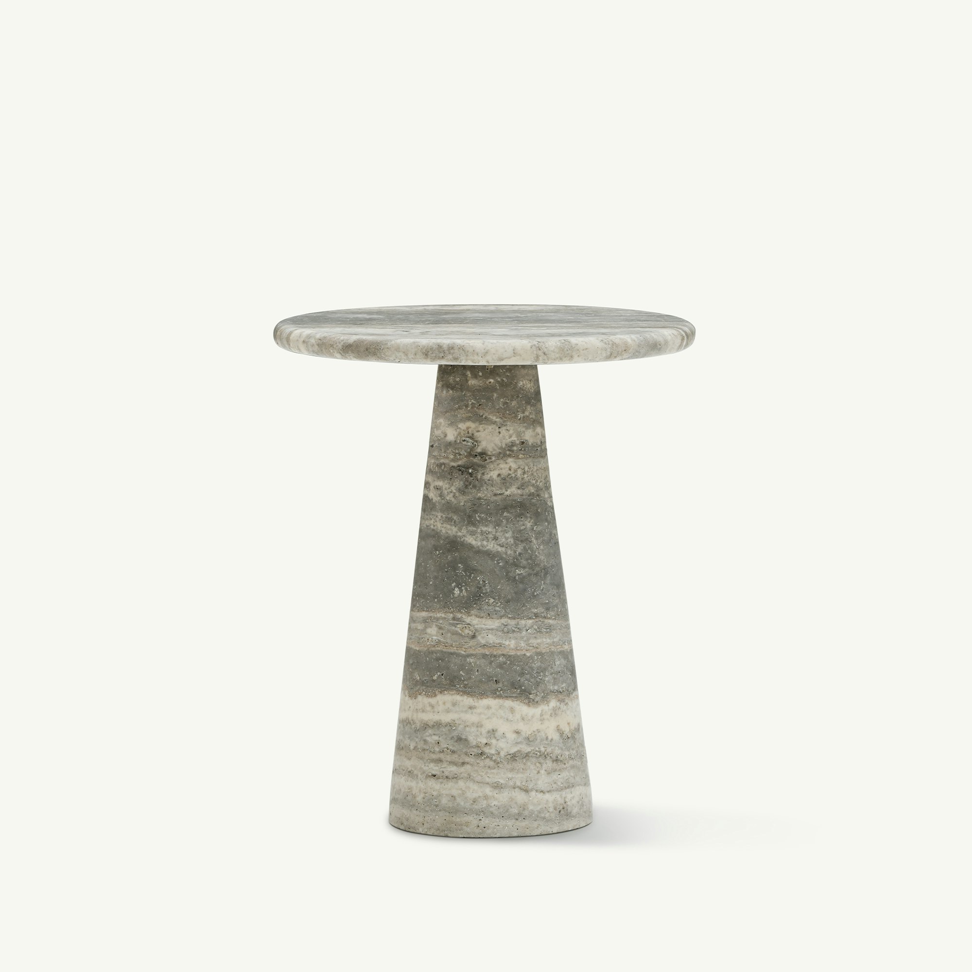 Vera side table silver travertine