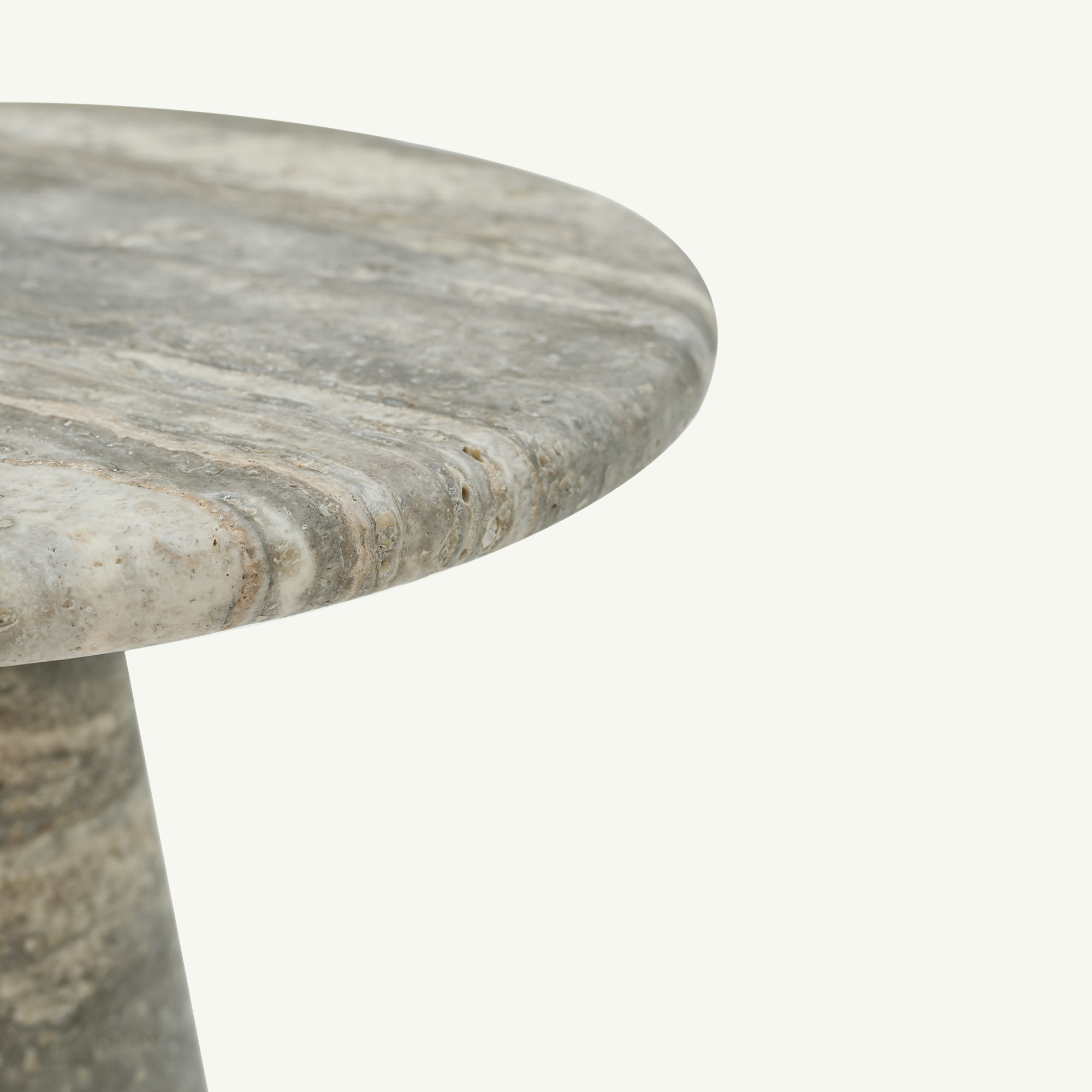 Vera side table silver travertine