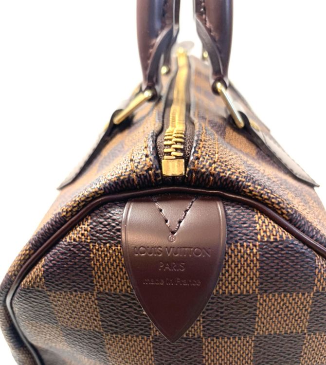 Louis Vuitton Speedy 25 Damier Ebene Canvas Bowling Bag
