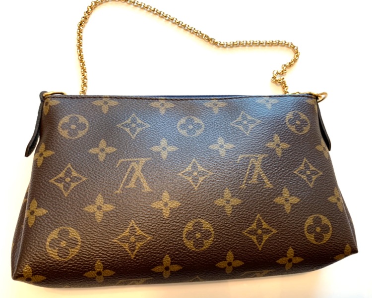 Louis Vuitton Shoulder Bag Chain Pouch Pallas Clutch Monogram Blue Marine M44058
