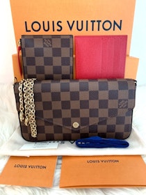 Louis Vuitton Pochette Félicie Damier Ebene Canvas Bag