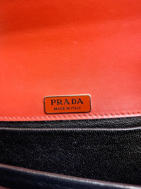 Leather Prada Cahier Shoulder Bag
