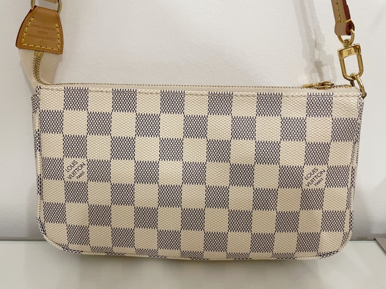 LV Pochette Accessoires Azur Canvas Bag