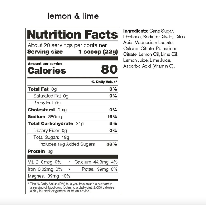 Skratch Labs Sport Hydration Drink Mix (20 prtioner) Lemon/Lime