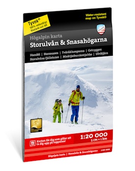 Calazo Högalpin karta Storulvån & Snasahögarna 1:20.000