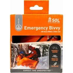 Survive Outdoors Longer SOL Emergency Bivvy w/ Rescue Whistle - Orange