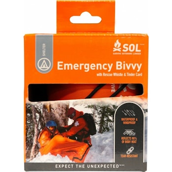 Survive Outdoors Longer SOL Emergency Bivvy w/ Rescue Whistle - Orange