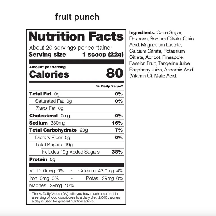 Skratch Labs Sport Hydration Drink Mix (20 portioner) Fruit Punch