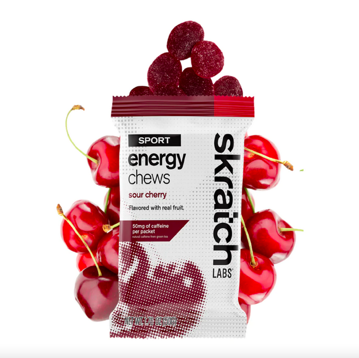 Skratch Labs Sport Energy Chews Sauerkirsche (50 mg Koffein)