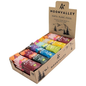 Moonvalley Organic Energy Bars - Blandad låda med 20 st