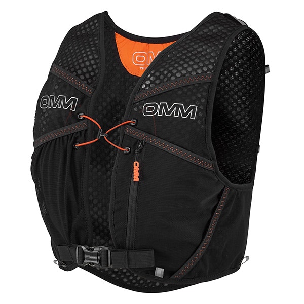 the OMM TrailFire Vest + 2 x 350ml Flexi Flask