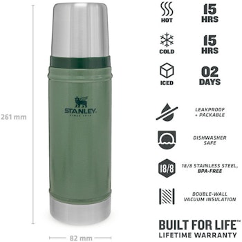 Stanley Classic Vacuum Bottle 0.47L Hammertone Green