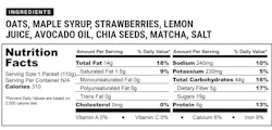 Spring Energy MATCHA BERRY - (Vegan) Endurance Meal With Natural Caffeine (approx. 30mg) - 310 Kcal