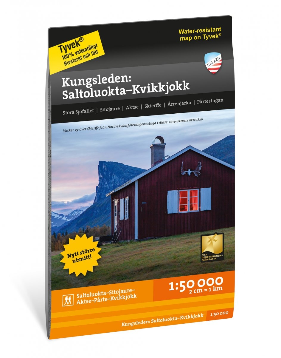Calazo Kungsleden: Saltaluokta - Kvikkjokk 1:50 000
