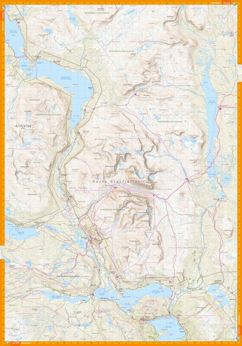 Calazo Kungsleden: Ammarnäs–Hemavan 1:50 000