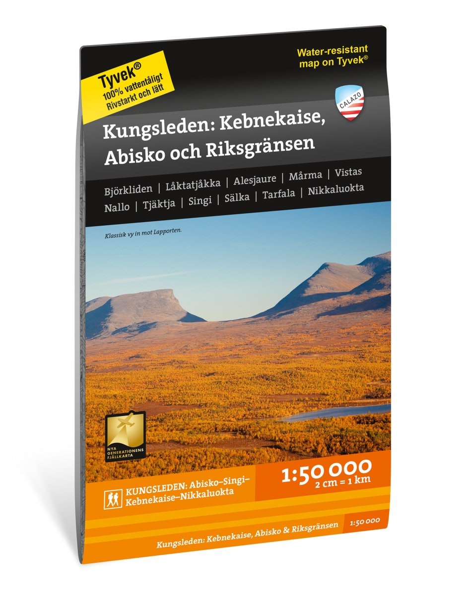 Calazo Kungsleden: Kebnekaise, Abisko & Riksgränsen 1:50 000