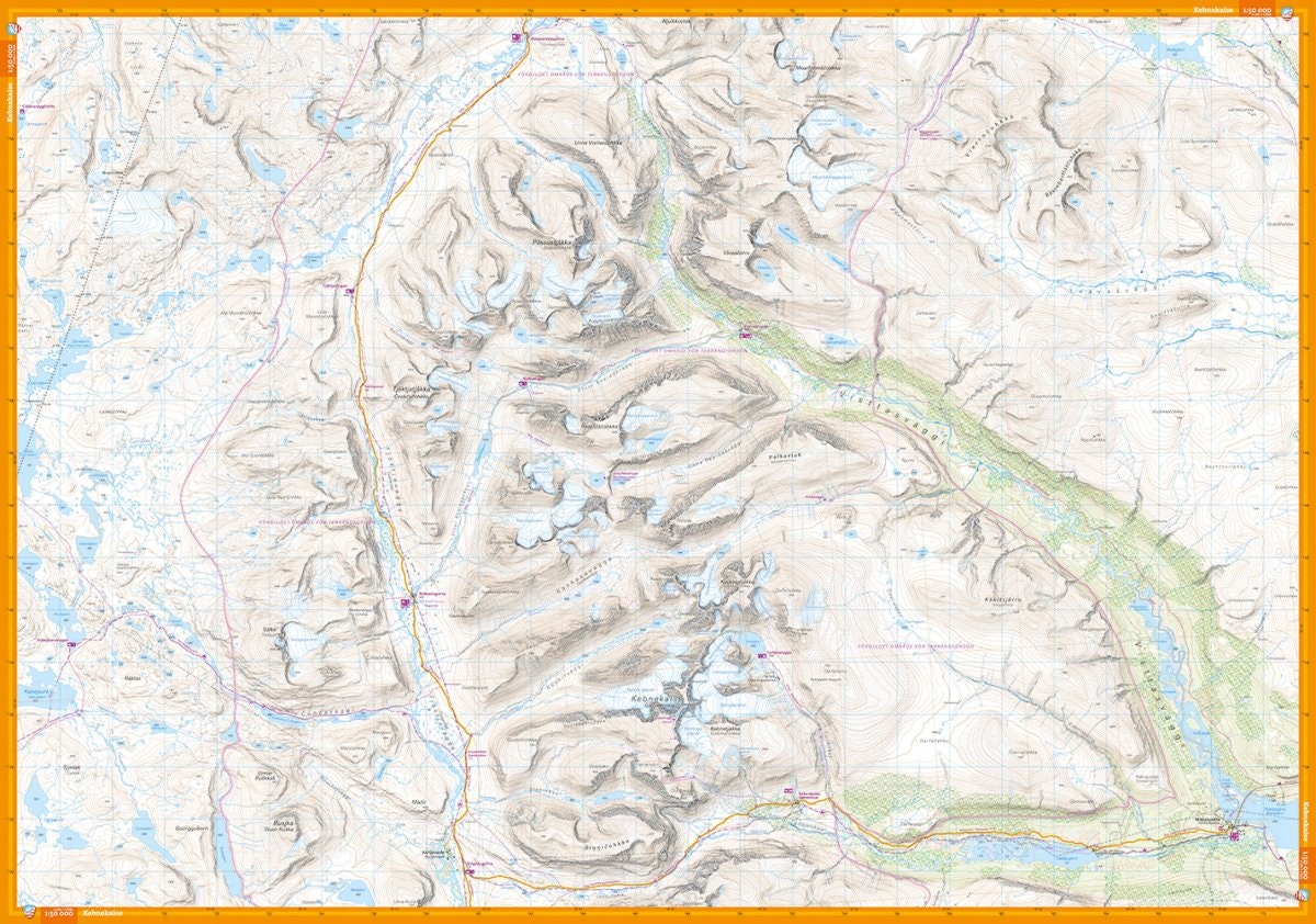 Calazo Kungsleden: Kebnekaise, Abisko & Riksgränsen 1:50 000