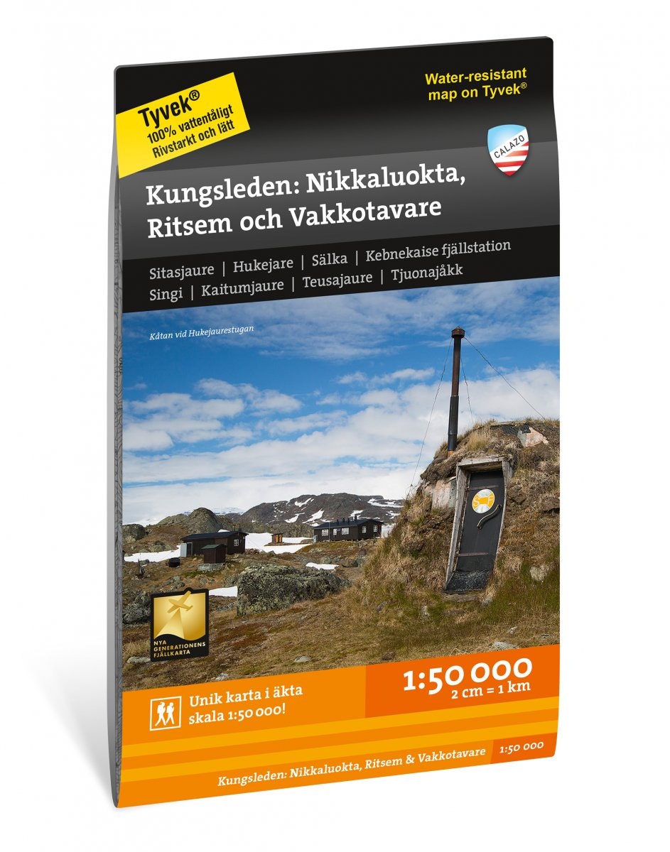 Calazo Kungsleden: Nikkaluokta, Ritsem & Vakkotavare 1:50 000