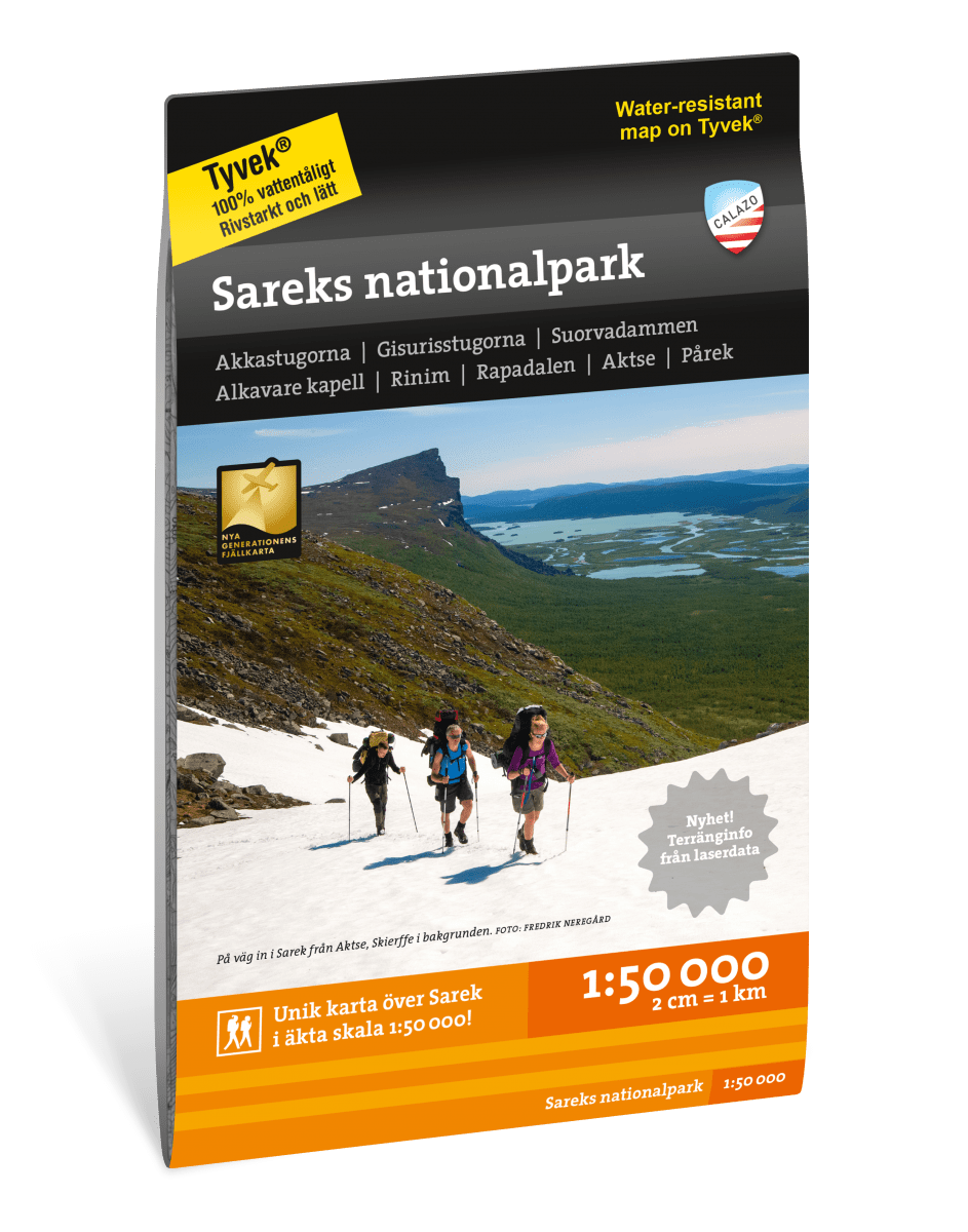 Calazo Sareks nationalpark 1:50.000
