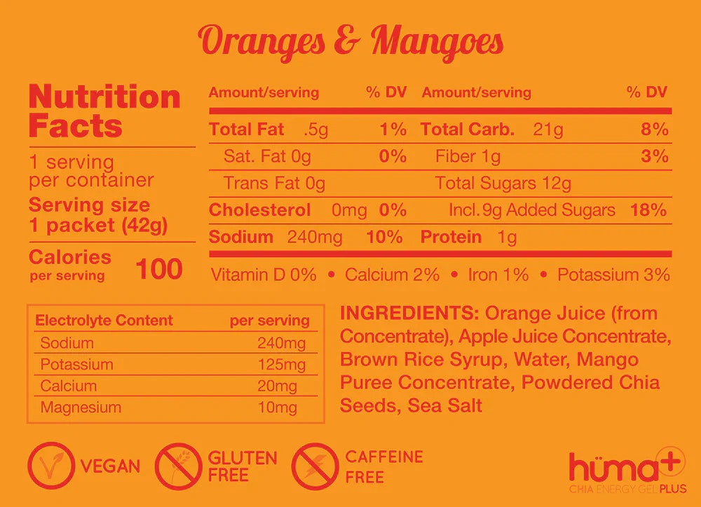 Hüma Gel Plus+ Orange & Mangoes, 44g