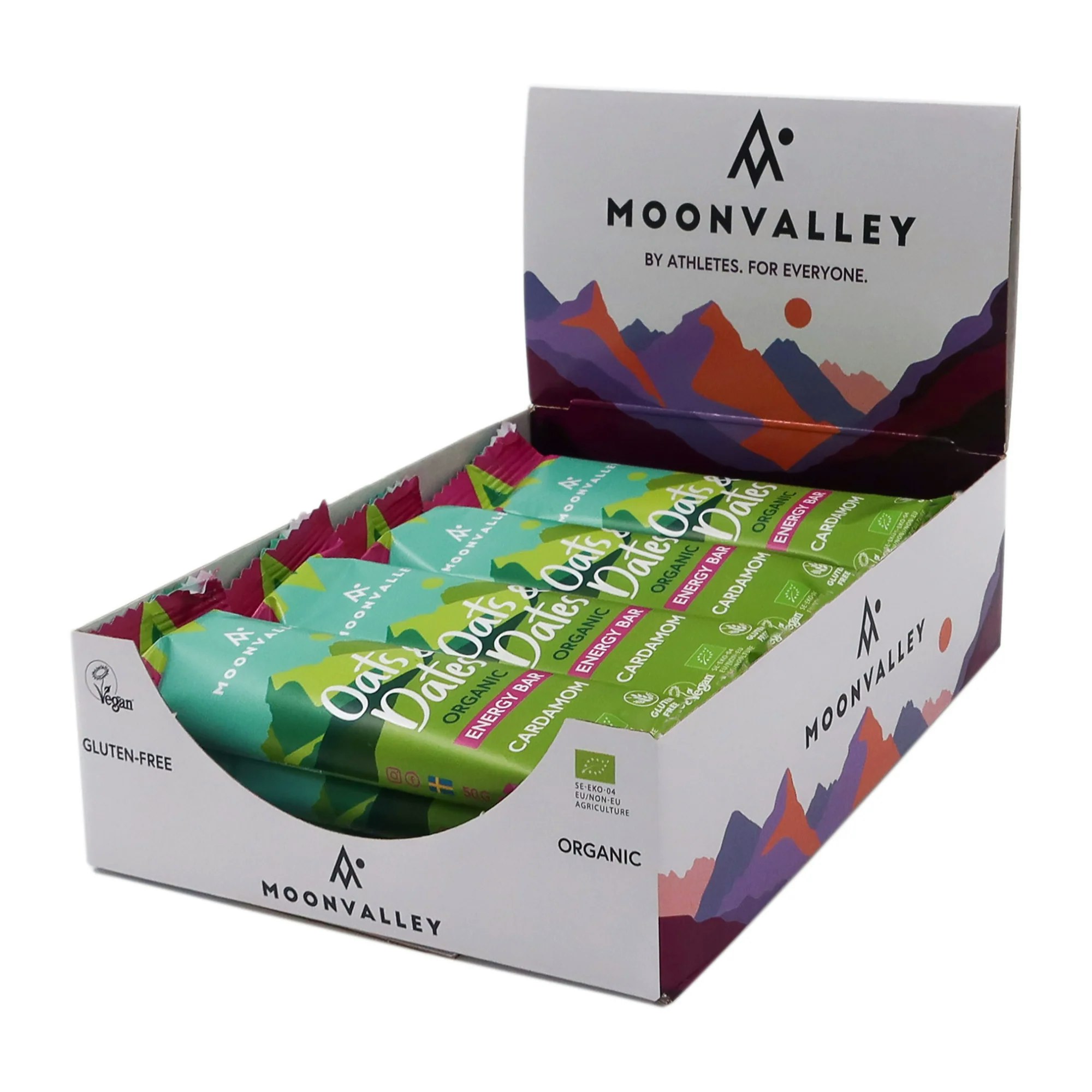 Moonvalley Veganska Energibars Kardemumma 12-pack