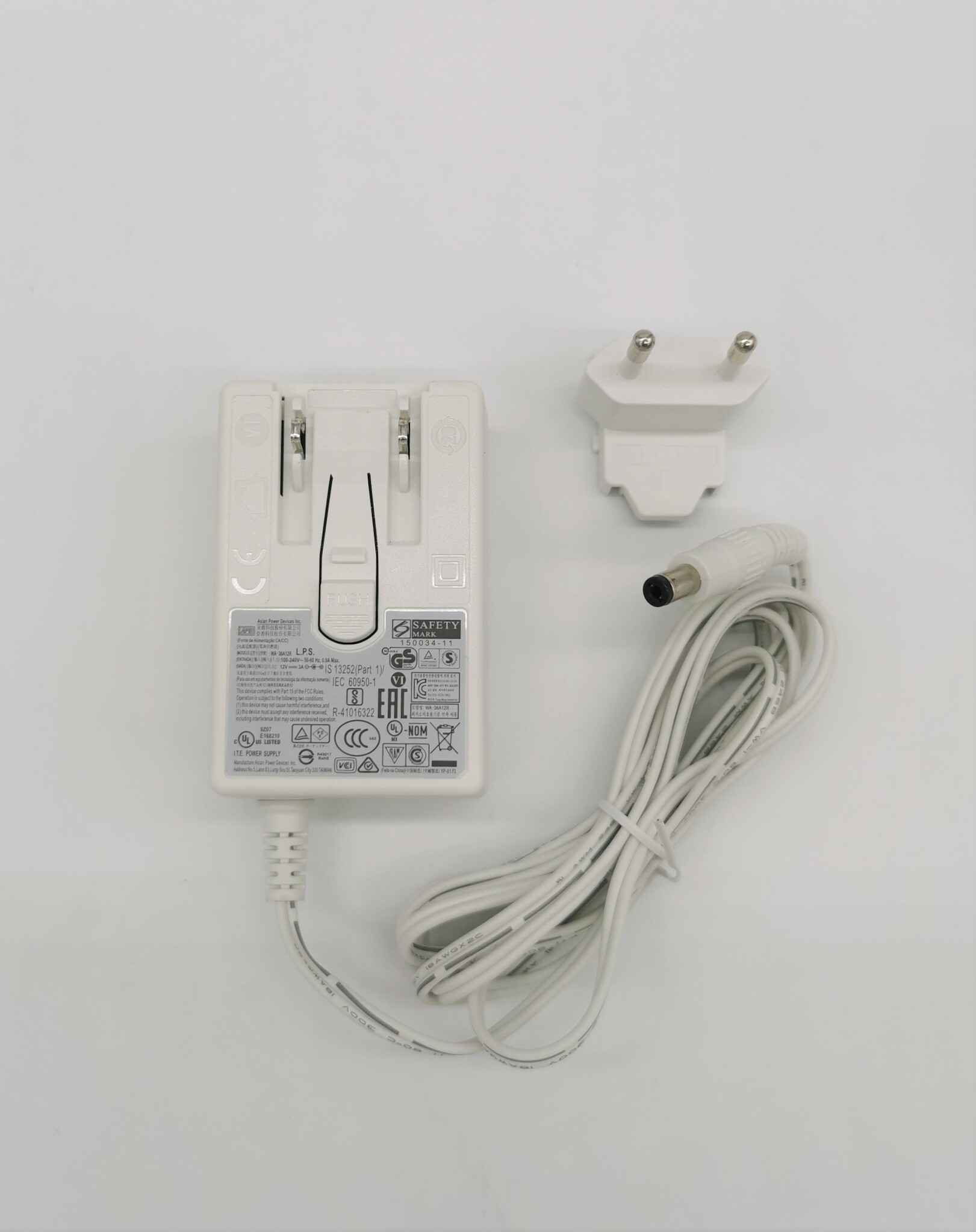 Power Adapter, 12V-3.0A, With Plug (EU)