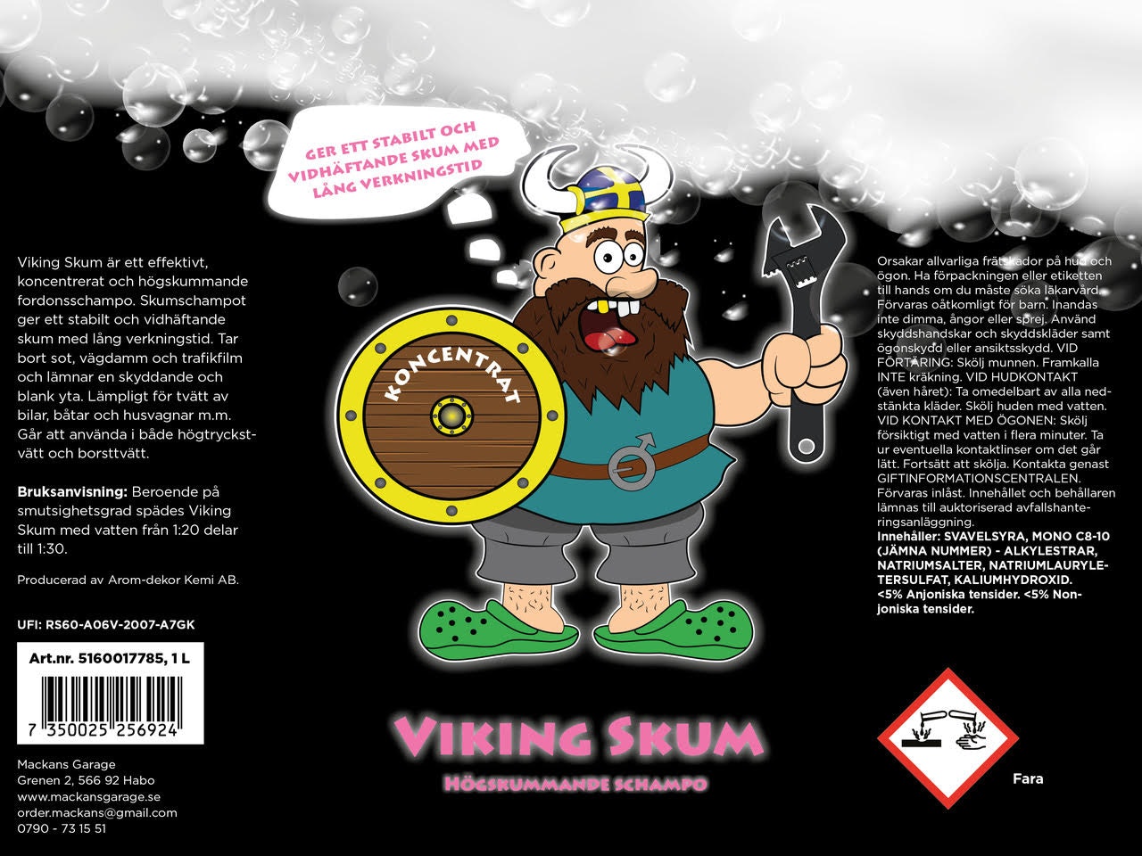 STORPACK VIKING SKUM! 12x1 liter koncentrat. (Skumschampo)