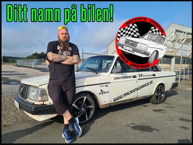 Ditt namn på bilen! + race sponsor dekal - 1000kr