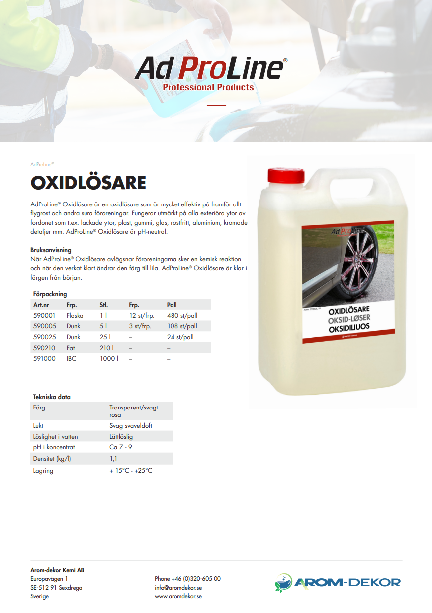 Oxidlösare AdProLine 1 liter
