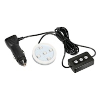 LED Belysning platta 12/24V med dimmer 7 färger - Anslutning "ciguttag"