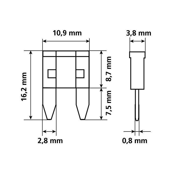 Säkringar MINI 10-pack 7,5A - 30A