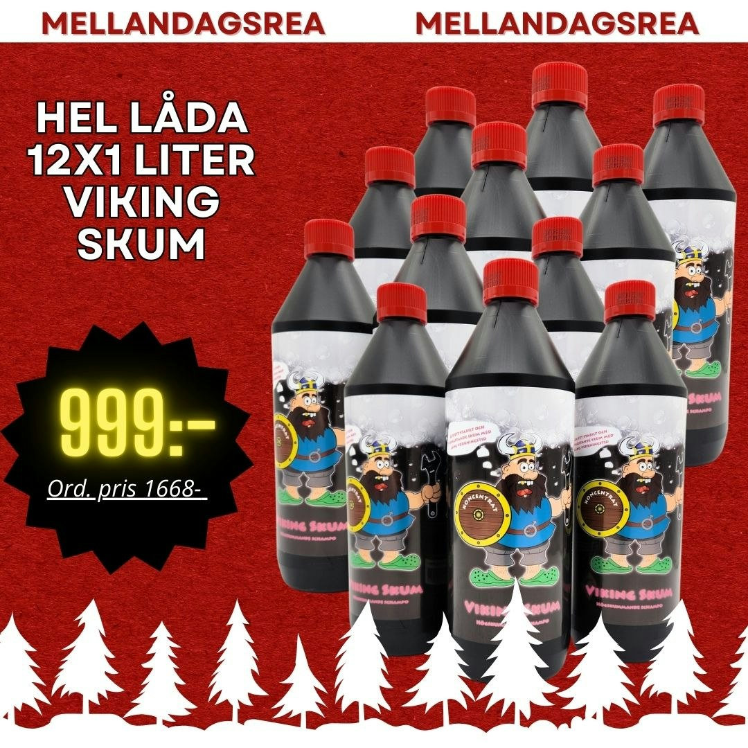 *REA* - HEL LÅDA Viking Skum! 12x1 liter koncentrat. (Skumschampo)