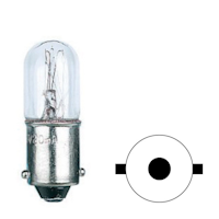 Vit Glödlampa T4W BA9S - 12V