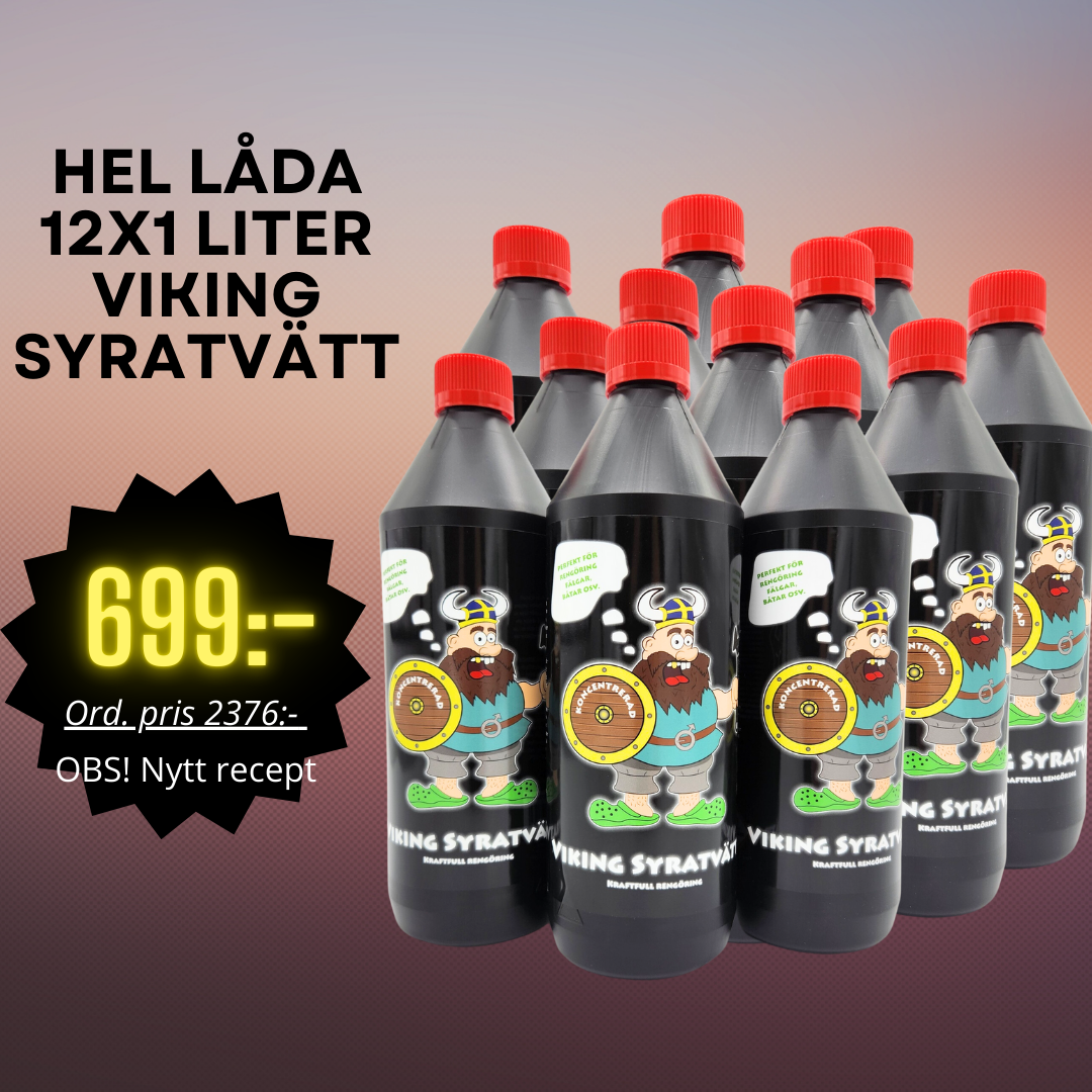 *KAMPANJ* - HEL LÅDA Viking Syratvätt  12x1 liter- *nytt recept*