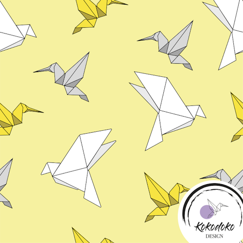Origami Birds - Yellow