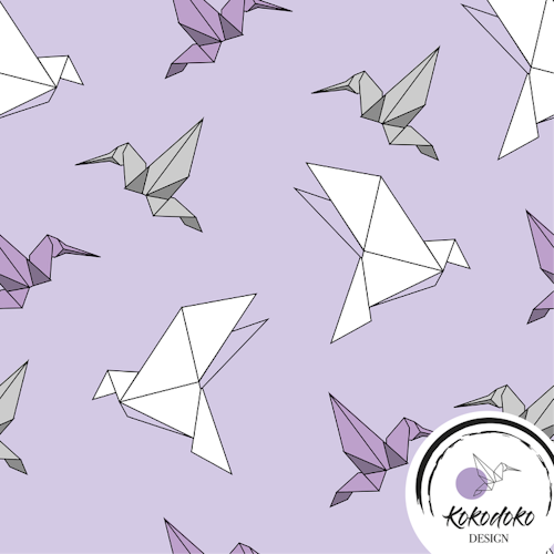 Origami birds - Lavendel