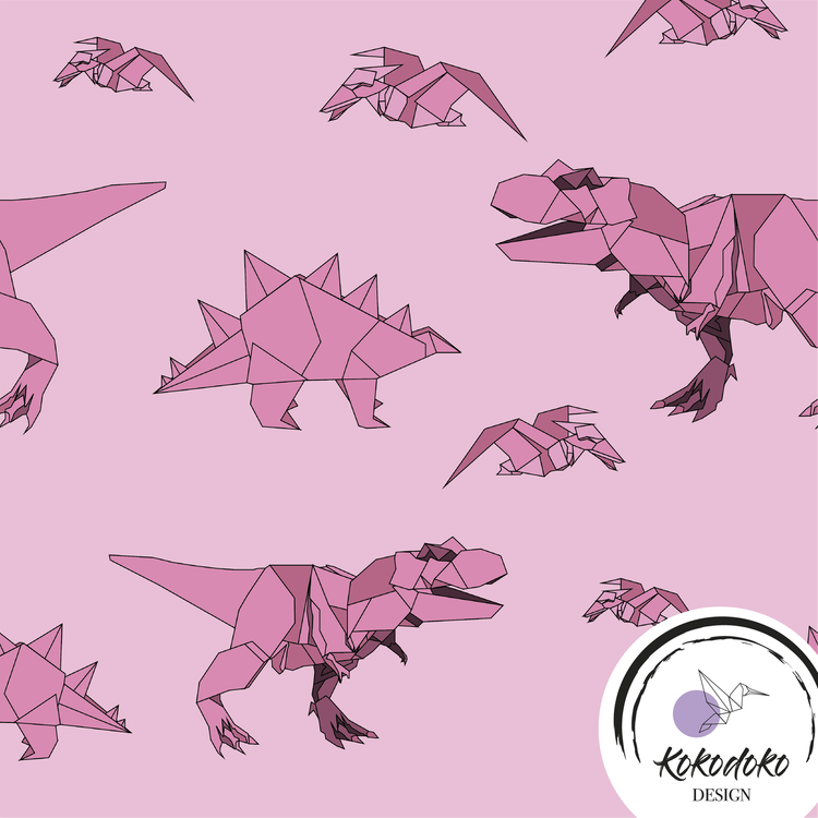 Origami Dinosaurs - Pink