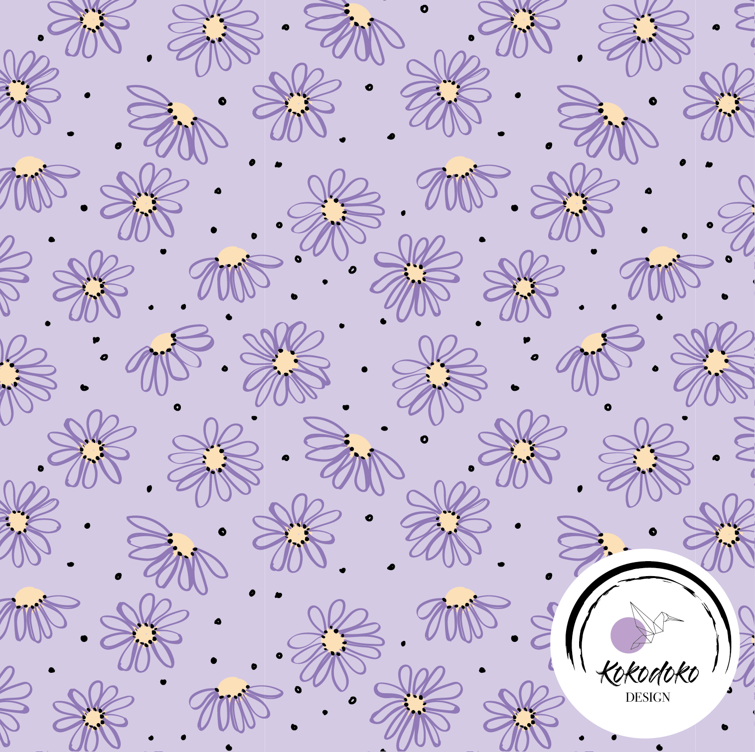 DAISY PURPLE DOTTED