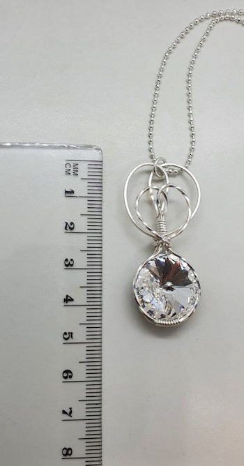 Halsband Sweet Swirls med Crystal Clear Swarovski  kristall