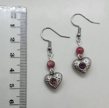 Örhängen Sparkling Heart purple med turmalin