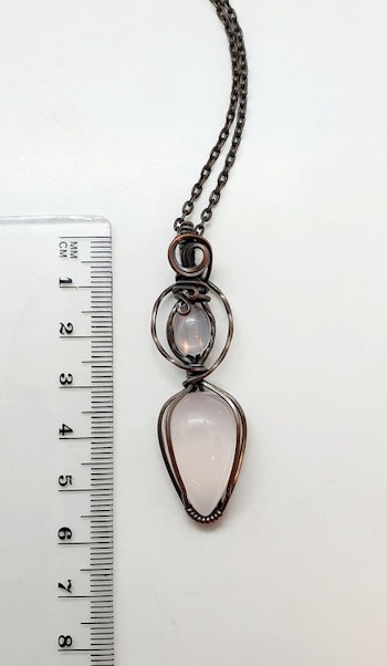 Halsband Delicious Double med rosenkvarts