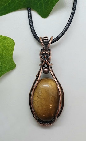 Halsband Classic Curves med tigeröga