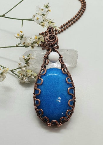 Halsband Athena med berg-jade