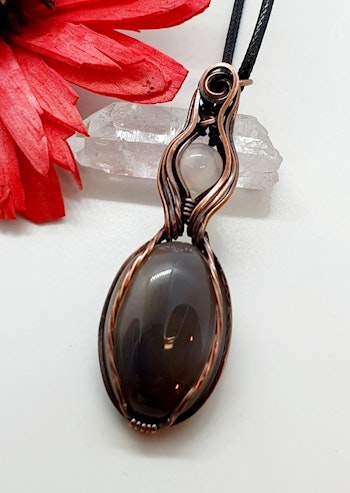 Halsband Delicious Double med agat